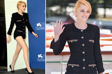 Kristen Stewart shows off her endless legs as she promotes new。